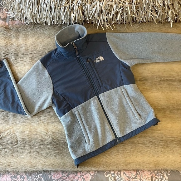 THE NORTH FACE Powder Blue Thick Fleece Jacket Long Sleeve Zip Up XS Polartech - Picture 1 of 15